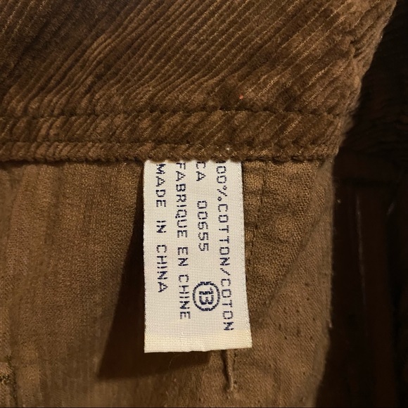 Brown corduroy knee length skirt - Picture 6 of 14